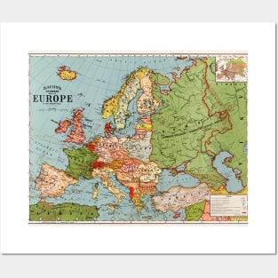 Map of Europe Posters and Art